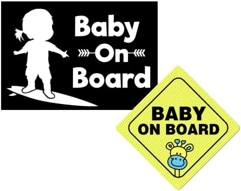 2 PCS תינוק על מדבקה על הלוח + ראה דרך שלט | תינוק במדבקות מכוניות משקף סילבר אור | סימני הבטיחות